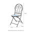 Ensemble de 2 chaises bistro vertes pliantes en métal de 36,5 po de hauteur avec siège en céramique