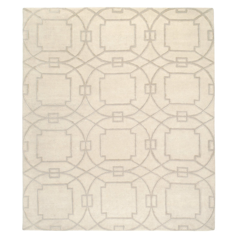Cloister Geometric Area Rug in Beige/Gray, Rectangle 2' x 3'