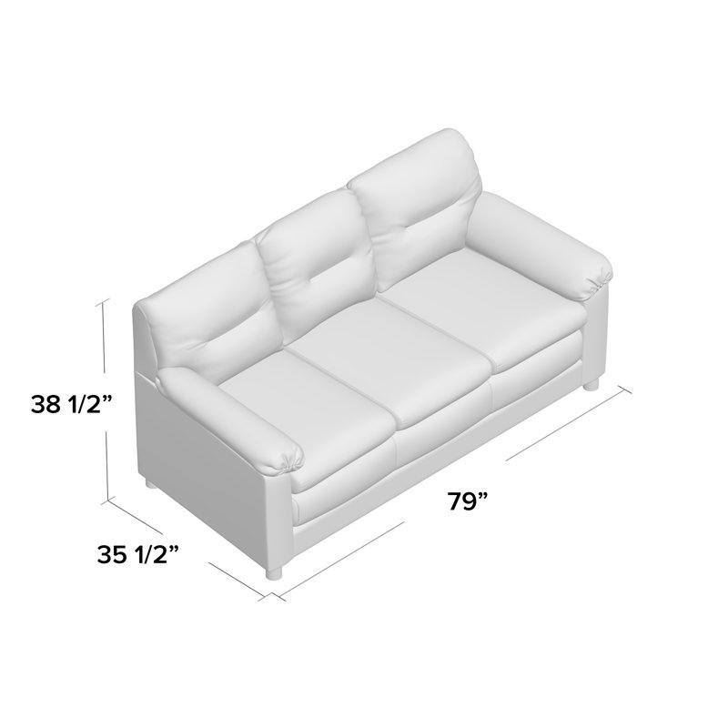 Amajae 79'' Upholstered Sofa, Oscar Red