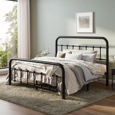 Kawamoto Metal Platform Bed Frame with Elegant Modern Design