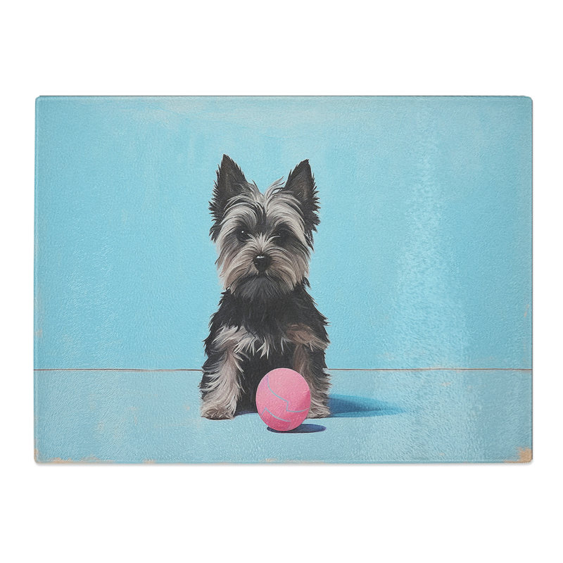 Yorkshire Terrier Minimalism  Glass Chopping Board