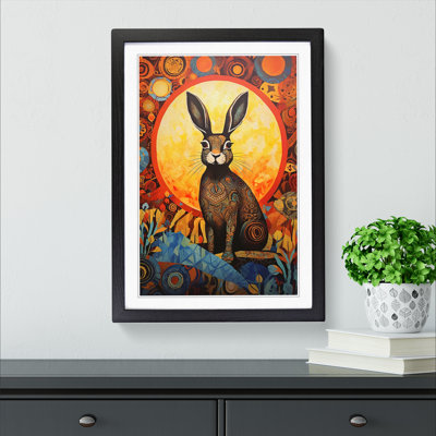 Rabbit Abstract No.2 - Single Picture Frame Print on Wood