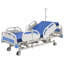 Lit médical électrique haut de gamme à 5 fonctions, lit de soins intensifs avec positions Trendelenburg et Trendelenburg inversée, roulettes verrouillables de 12,7 cm et matelas haute densité pour usage à domicile ou à l'hôpital, capacité de charge de 250 kg.