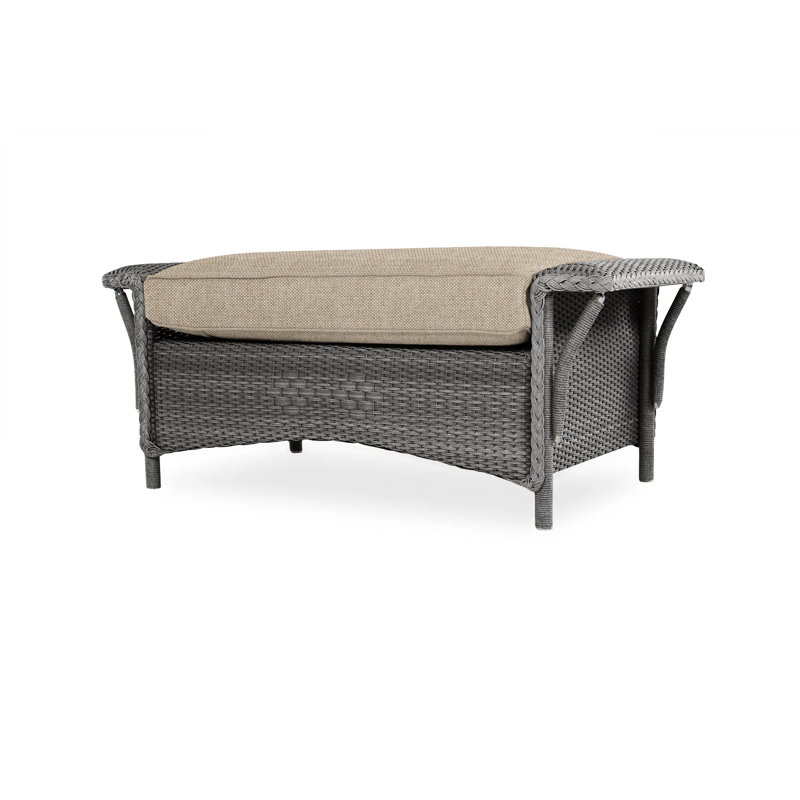 Nantucket Outdoor Ottoman, Callen Driftwood, Pewter
