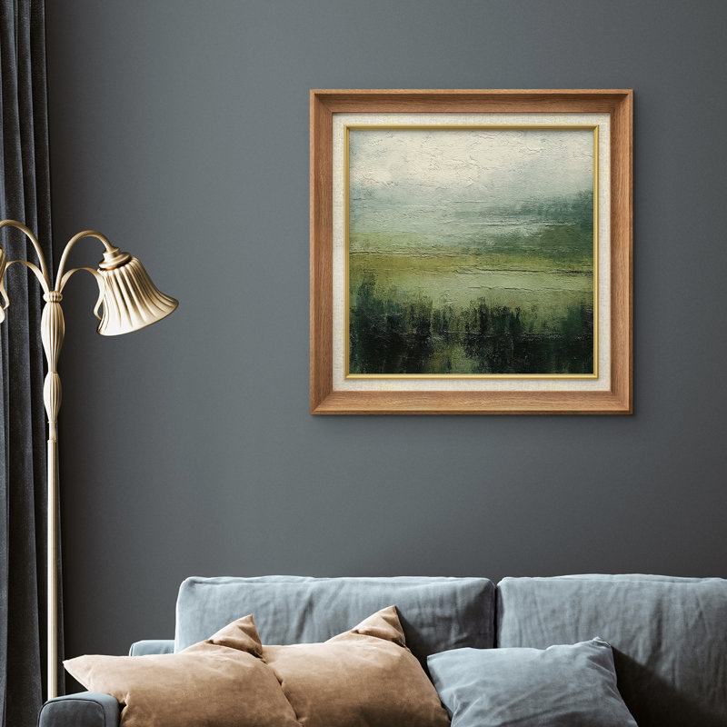 Art mural encadré de qualité supérieure - impression de paysage rétro pour décor de chambre à coucher - 26 po x 36 po