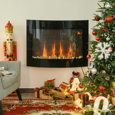 Elektrokamin Kamin Kaminofen Elektrischer 2 Leistungsstufen einstellbar LED Vivian