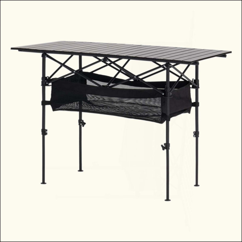 Table de camping pliante en aluminium