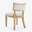 Ensemble de 2 chaises de salle à manger de style campagnard rembourrées avec structure en bois d'hévéa durable et confort moelleux.