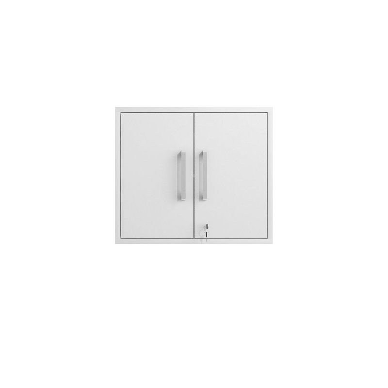Aseem Single Storage Cabinet ( 25.59'' H x 28.35'' W x 14.96'' D), White Gloss