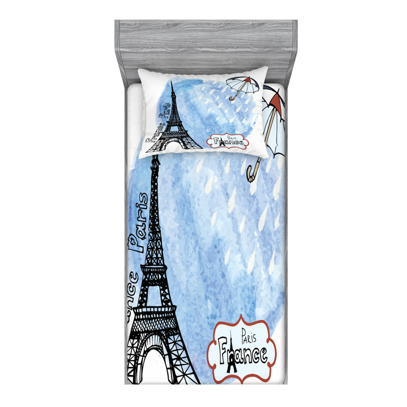 Microfiber Sheet Set, Twin Sheet Set with Fitted Sheet