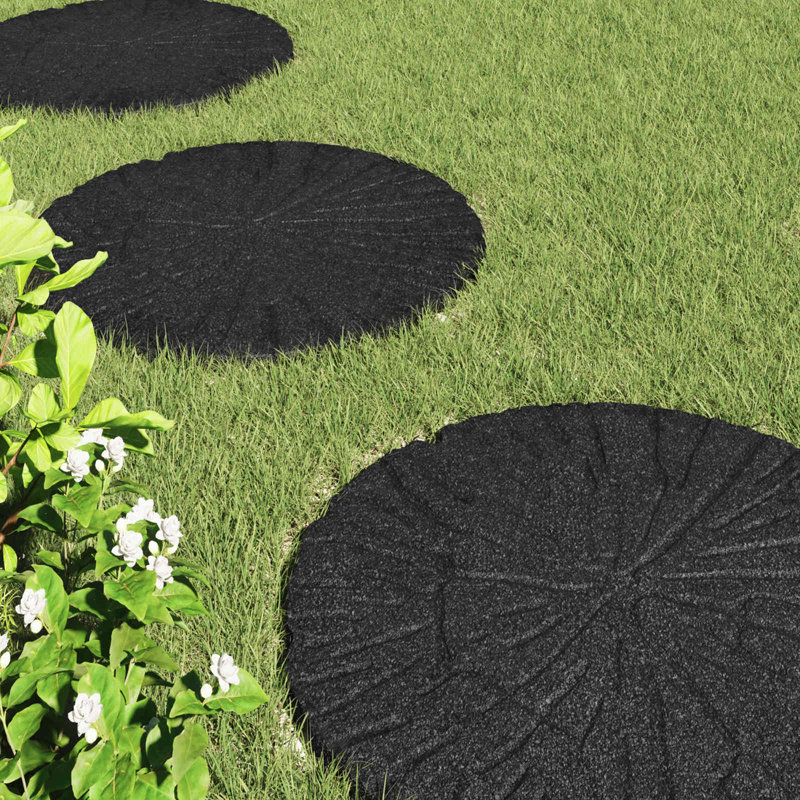 Rubber Stepping Stone, Black