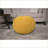 Ottoman Round Knitted Cotton Pouf for Living Room | Mustard Yellow | Cotton-1588044692