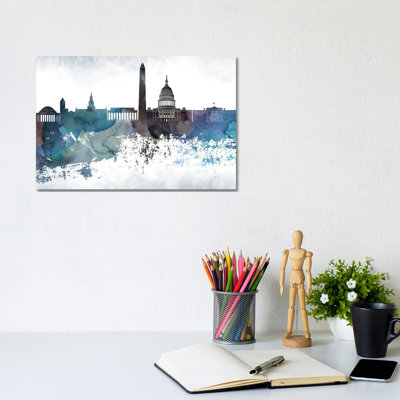 Washington Bluish Skylines - Wrapped Canvas Painting