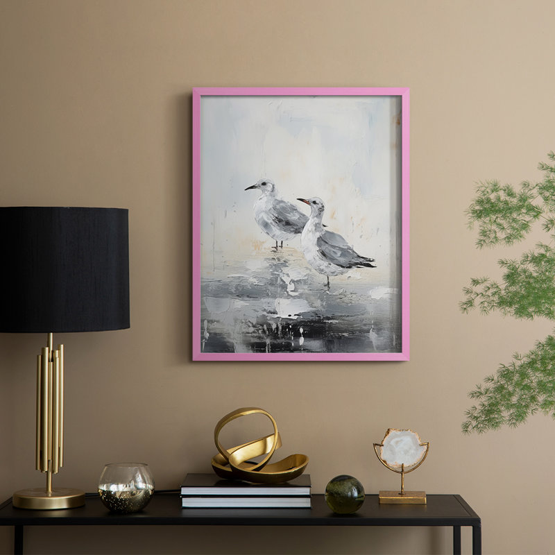 NAUTICAL Series CDXLVII, reproduction encadrée - bois massif, H 11 po x l 9 po, Rose
