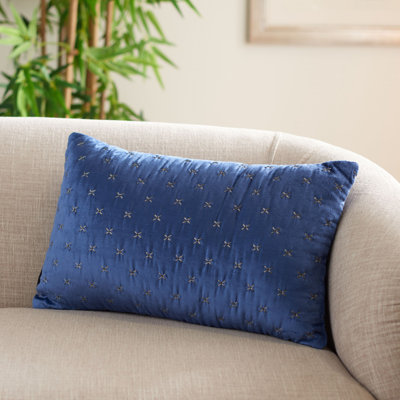 Deana Embroidered Reversible Throw Pillow