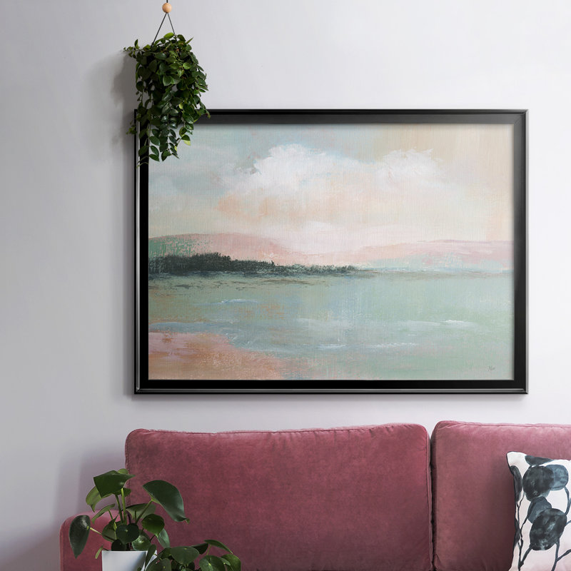 Toile tendue avec châssis Distant Shore_48653, Noir, H 30 po x l 44 po x P 1,5 po
