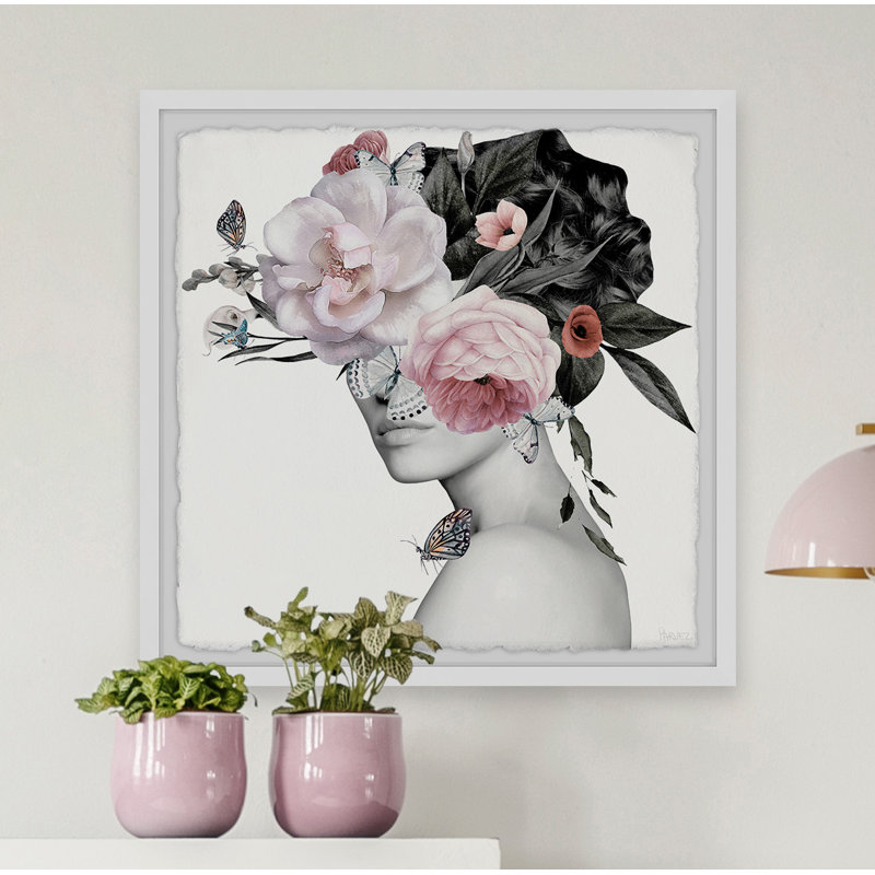 «Pastel Peony», reproduction encadrée, H 18 po x l 18 po x P 1,5 po