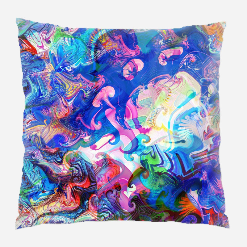 Coussin décoratif Mika, Microsuède, Intérieur
