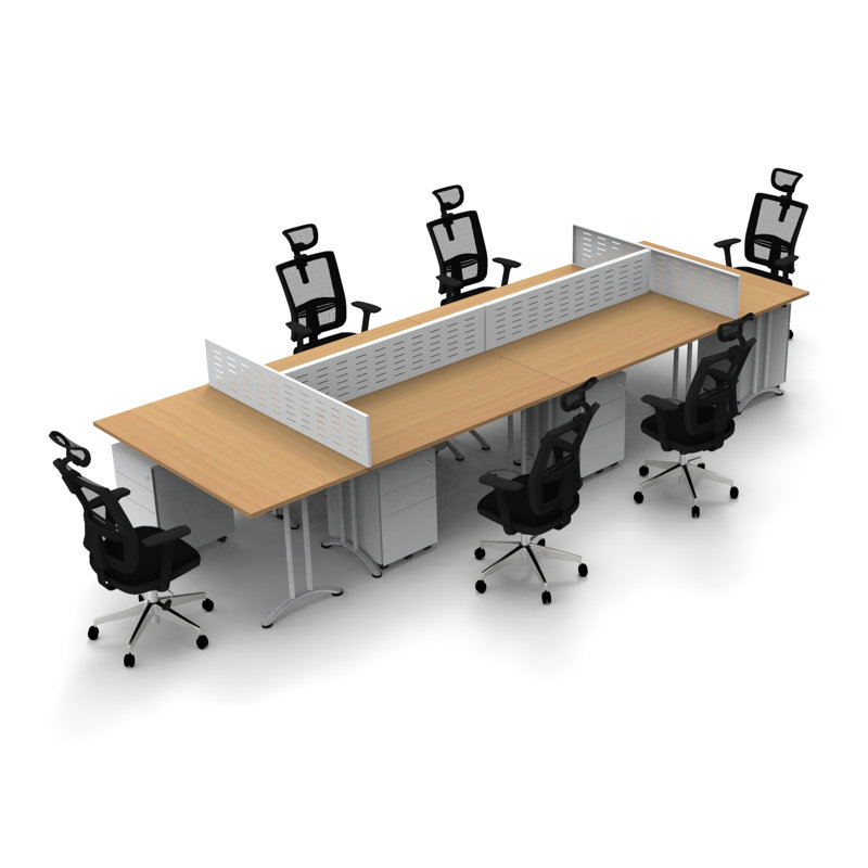 180'' Rectangle Conference Table, Natural Beech