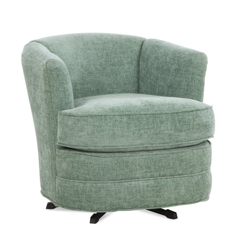 Fauteuil demi-tonneau Magdaline Greyson, Vichy vert; 0112-43