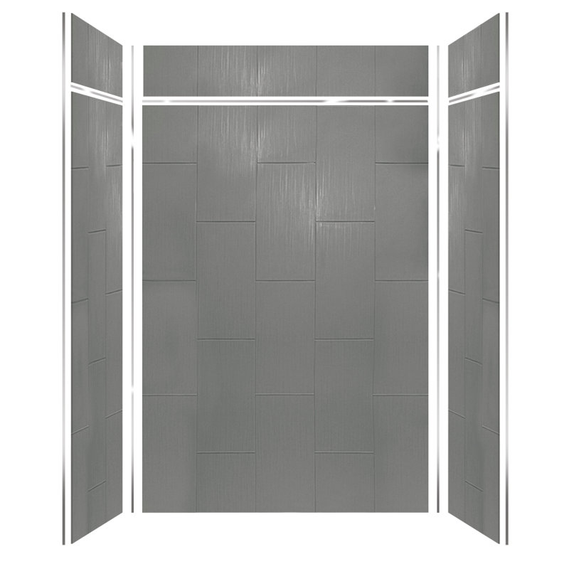 Paroi de douche à trois panneaux H 96 po x P 36 po Prodigy, Blanc