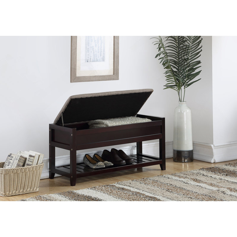 Banc avec rangement pour chaussures, espresso
