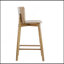 Tabouret de bar d'intérieur en bois Pari, finition noyer, ensemble de 2