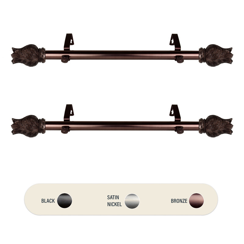 Tringle à rideaux simple Zara Verda, Bronze