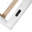 Lit plateforme simple tapissier avec garde-corps et station de charge, blanc