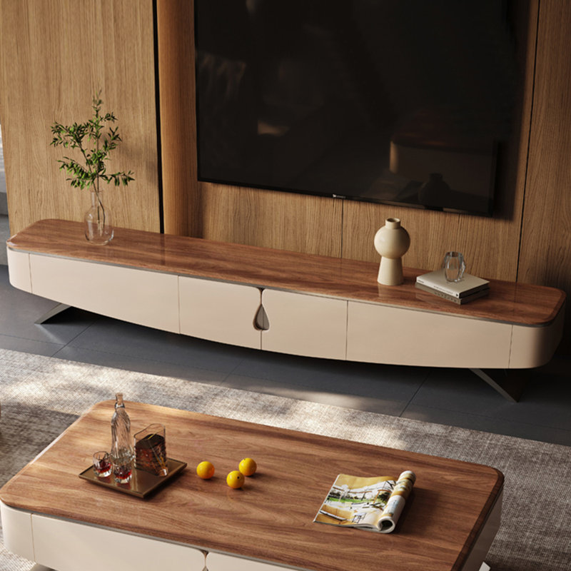 Solid wood high-end creative simple TV cabinet, 94.48"