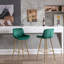 Velvet Fabric Counter Stools with Chrome Footrest, Set of 2-654881956-654881962