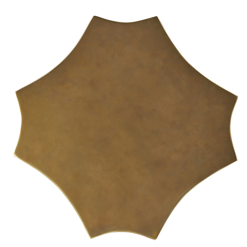 Grand Tour Stone End Table, Antique Brass