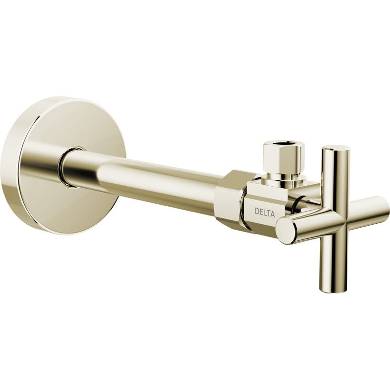 Angled Supply Stop Valve, Polished Nickel