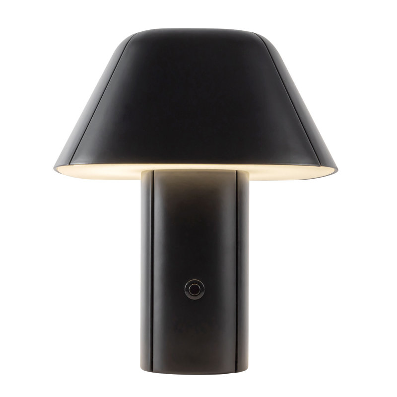 Folio 10-in Black dimmable LED Table Lamp, Black