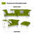 Brown Genuine Leather 3 - Piece Living Room Set