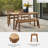 Janiyah Solid Wood Acacia Outdoor Bench