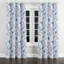 Rideaux de fenêtre Coastal - Rideau à œillets à motif floral bleu - 1 panneau-265090987-265090984