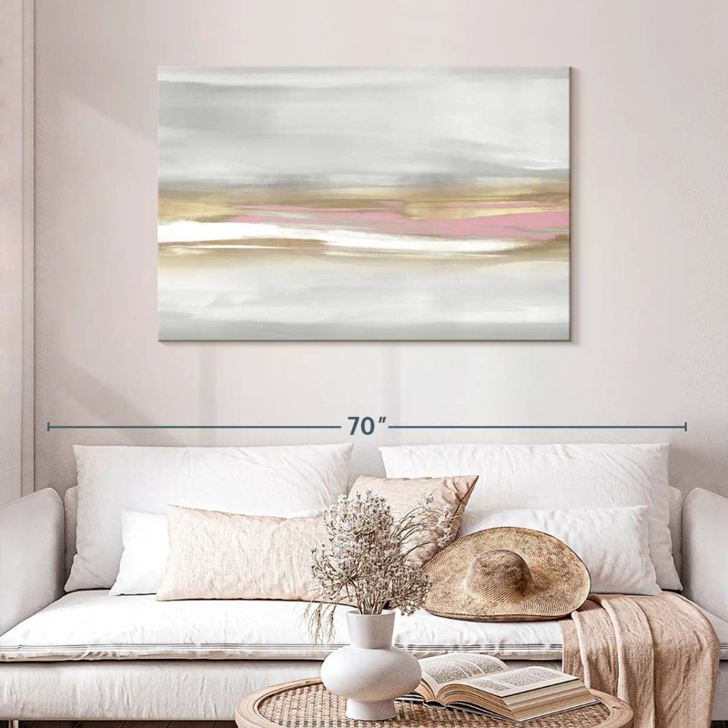 Avery Highlight Pink Blush I, 30" H x 45" W