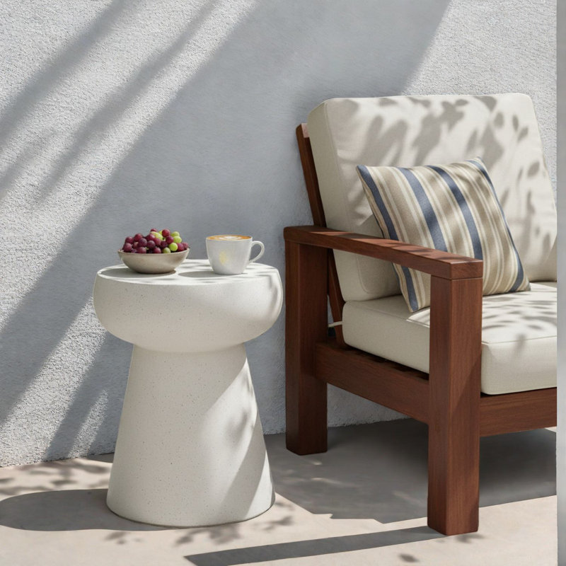 Tables de patio peu encombrantes, décor moderne en béton Mgo pour l'intérieur et l'extérieur