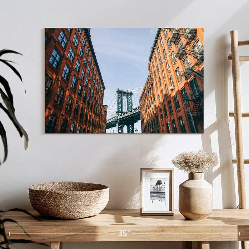 Paysage de Lilie Manhattan Bridge Street, H 16 po x l 24 po