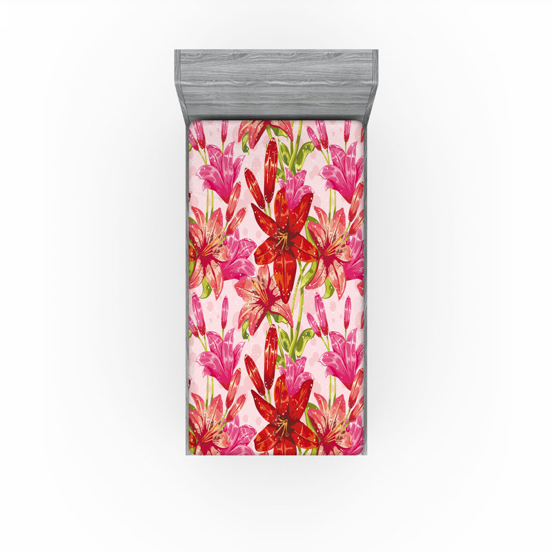 Drap-housse floral Ambesonne