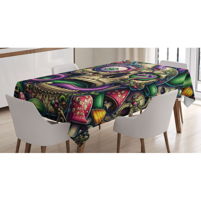 Oakleaf Rectangle No Pattern Microfiber Tablecloth, 84" Rectangle