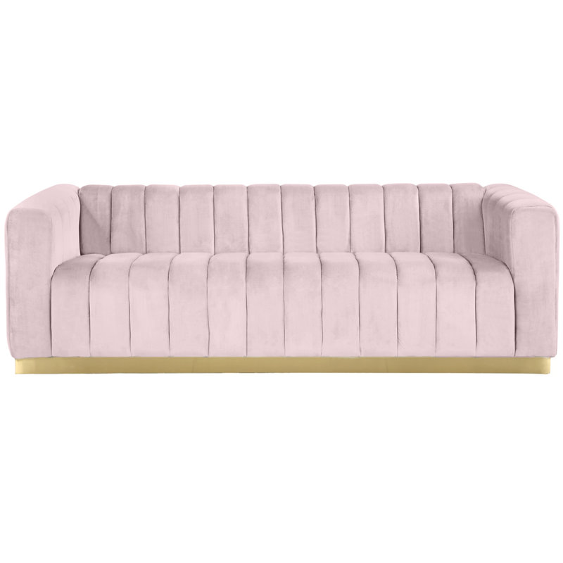 Canapé à accoudoirs tuxedo 86,5 po Tyneside, Rose