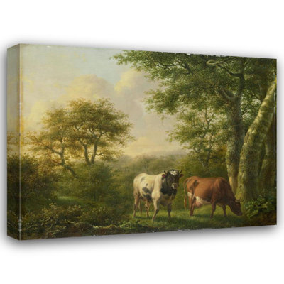 Landscape with Cattle"" by  Adolf Karel Maximiliaan Engel - Gallery Wrap Canvas Wall Art -  Rosalind Wheeler, 431CA7AFE9A7463F8248DF23F8E44D79