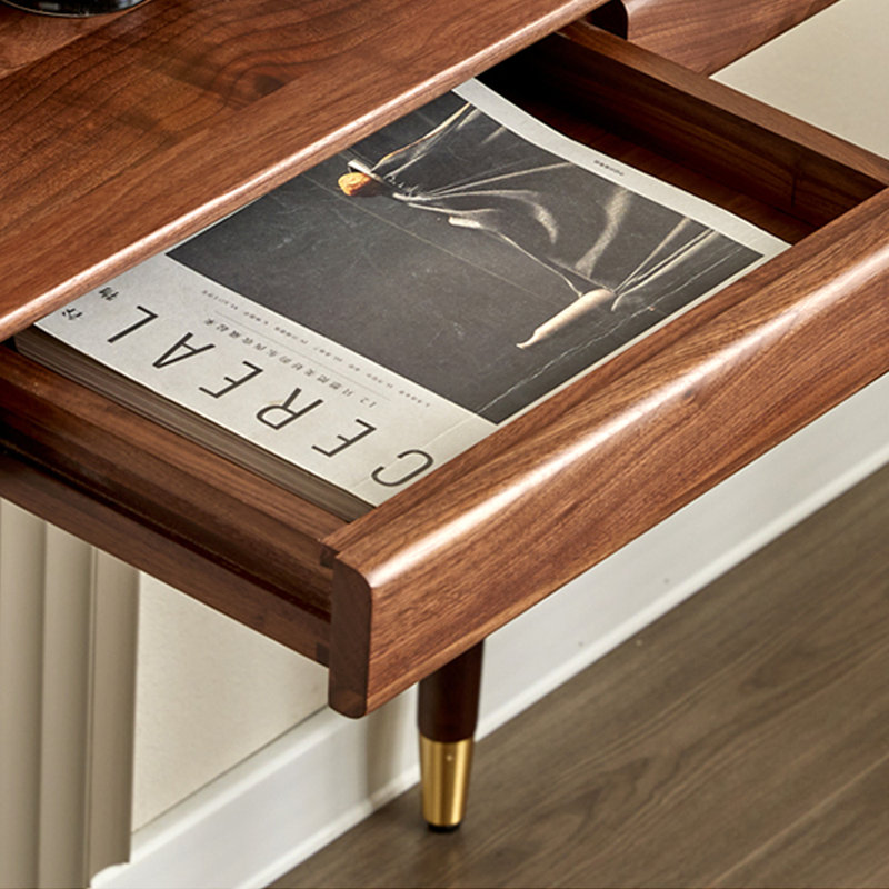 Console en noyer noir, H 40,6 po x l 54,3 po x P 15,7 po