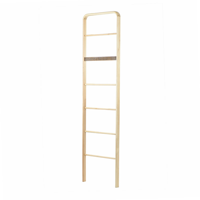 Élégant porte-serviettes échelle en bois, Or