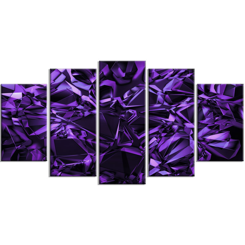 «Purple Crystal Design», reproduction d'impression sur toile