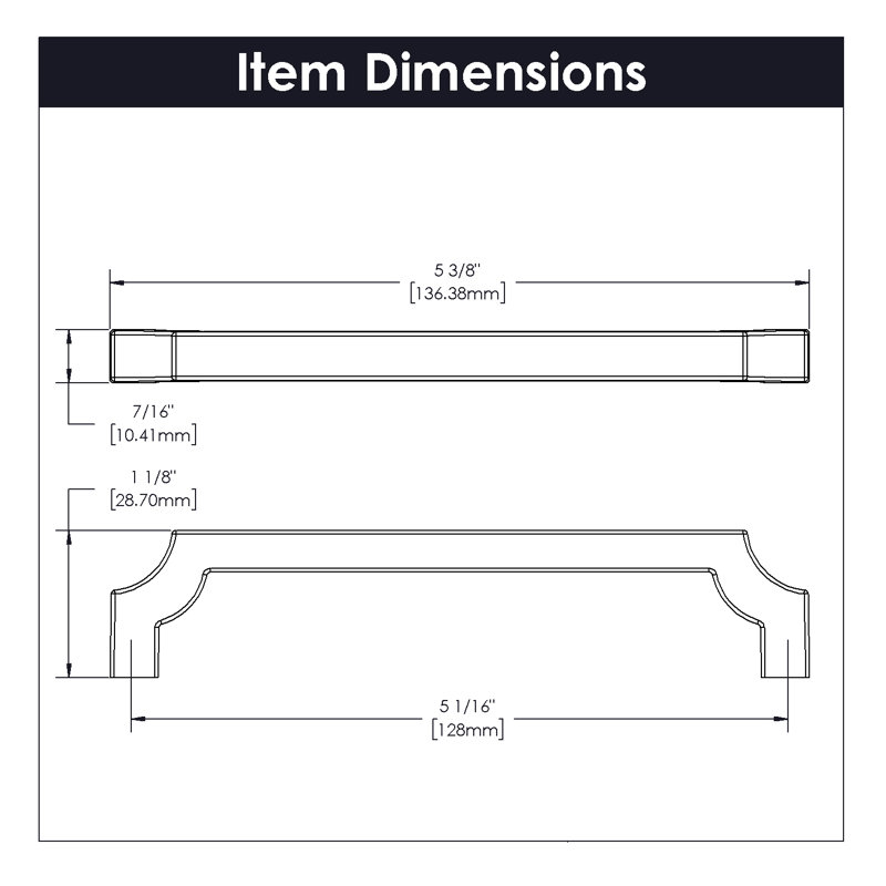 Monarch Collection Pull - Cabinet Pull - Transitional Hardware for Drawers & Cabinets, Chrome, 3-3/4"