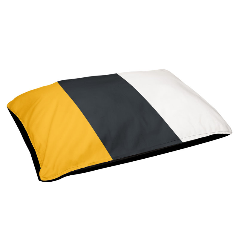 Coussin d'extérieur pour chien Florida Tribe, Moyen (l 40 po x P 30 po x H 6,5 po), Black/Red