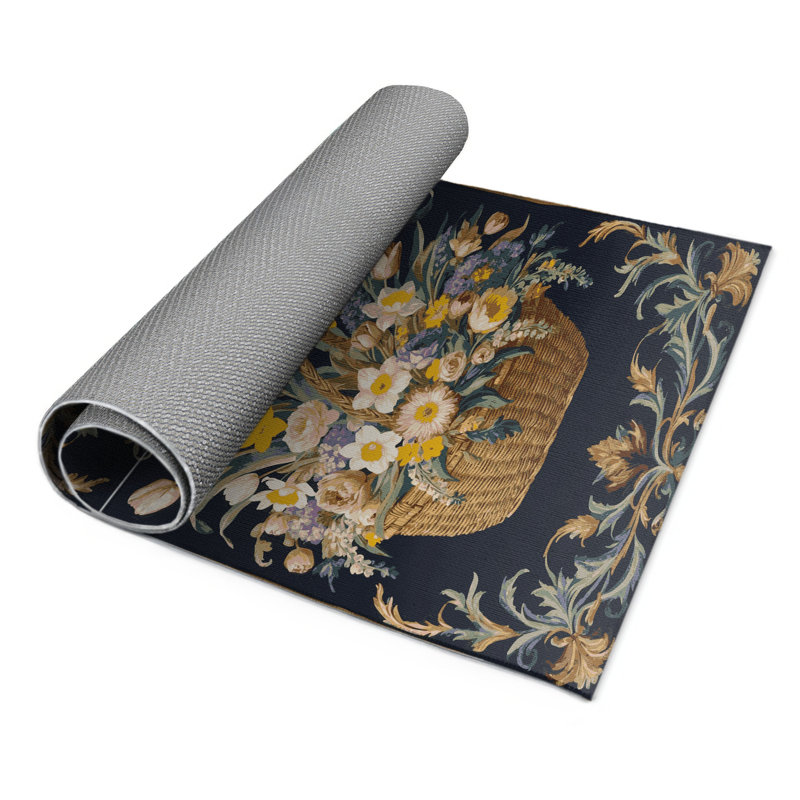 French Gray Indoor and Outdoor Area Rug, Rectangle 3' x 5'